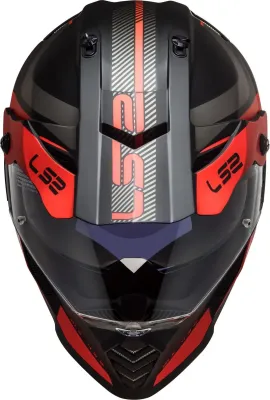Casco LS2 436 Pioneer Adventure Negro / Rojo / Mate