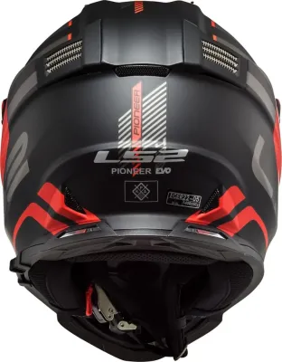 Casco LS2 436 Pioneer Adventure Negro / Rojo / Mate