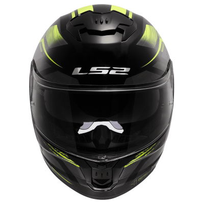 Casco LS2 808 Stream II Fury Amarillo / Negro / Mate