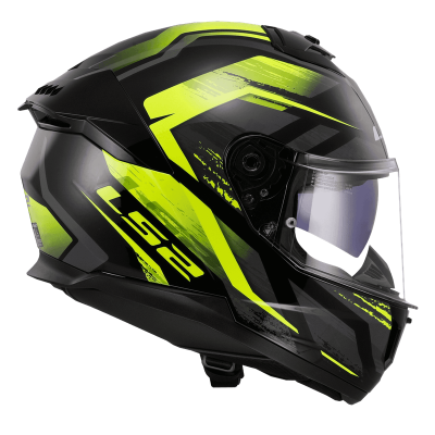 Casco LS2 808 Stream II Fury Amarillo / Negro / Mate