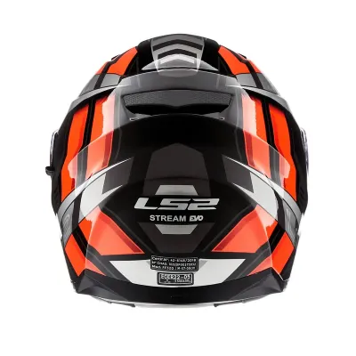 Casco LS2 320 Stream Loop Naranja / Negro / Brillo